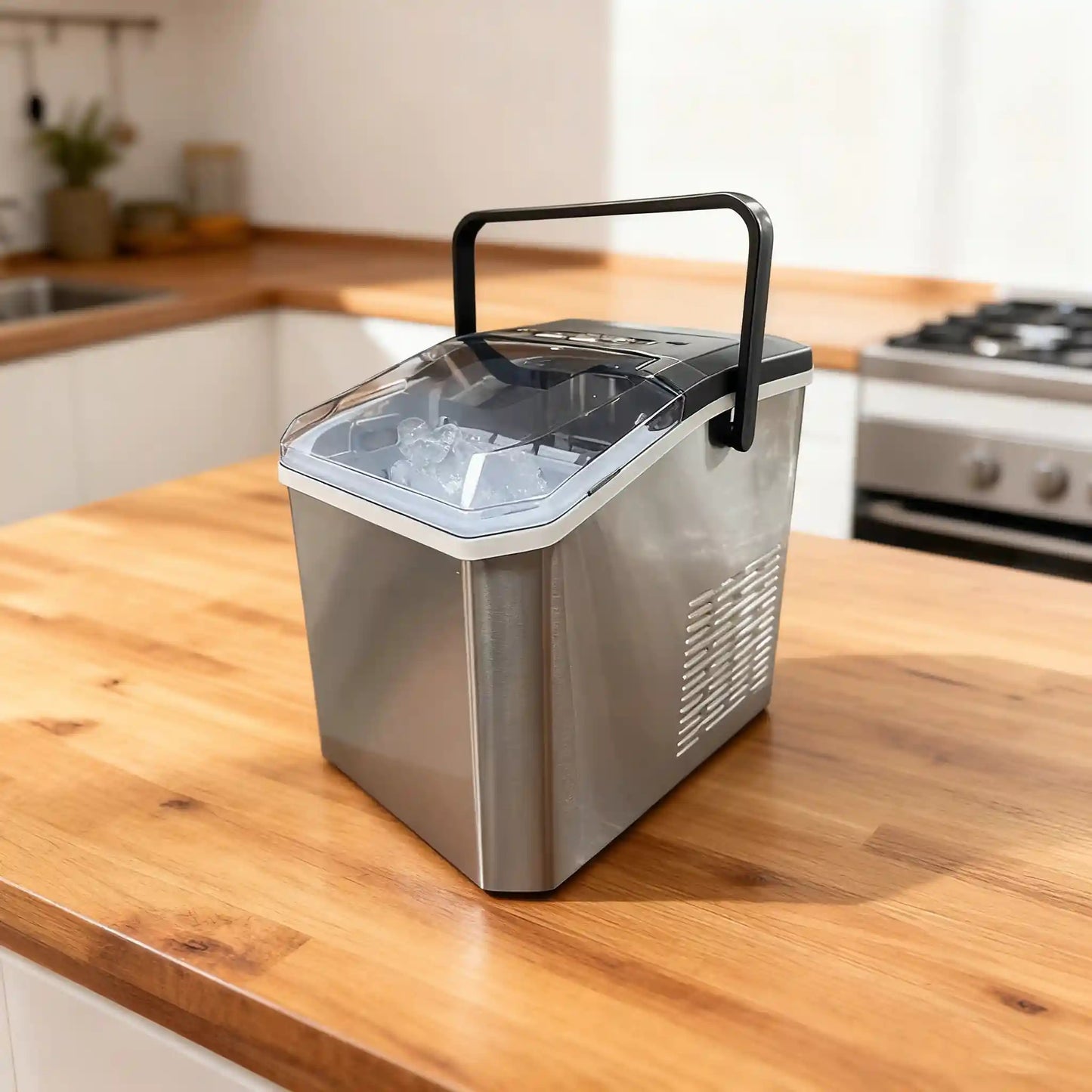 Mini Ice Maker YH16, Portable Fully Automatic Cube Ice Machine for Home