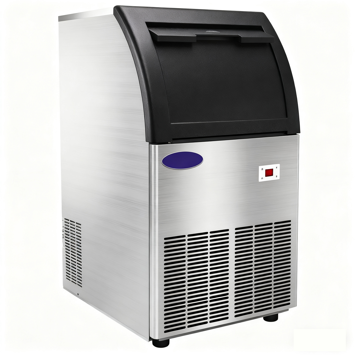 Commercial Foam Ice Maker Machine 220V, Fully Automatic High-Efficiency Ice Cube Maker for Milk Tea Shops and Bars (0.565KW)