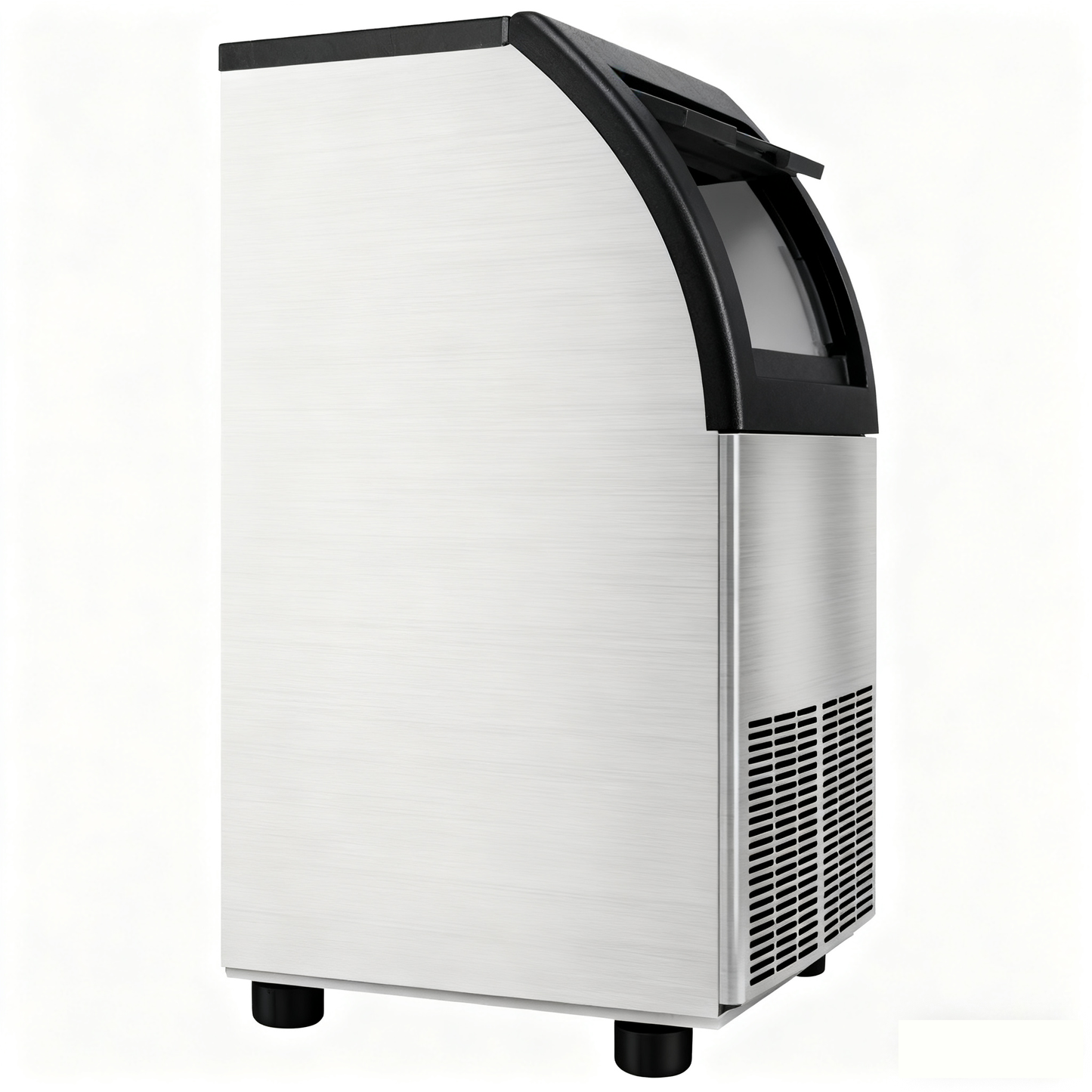 Commercial Foam Ice Maker Machine 220V, Fully Automatic High-Efficiency Ice Cube Maker for Milk Tea Shops and Bars (0.565KW)