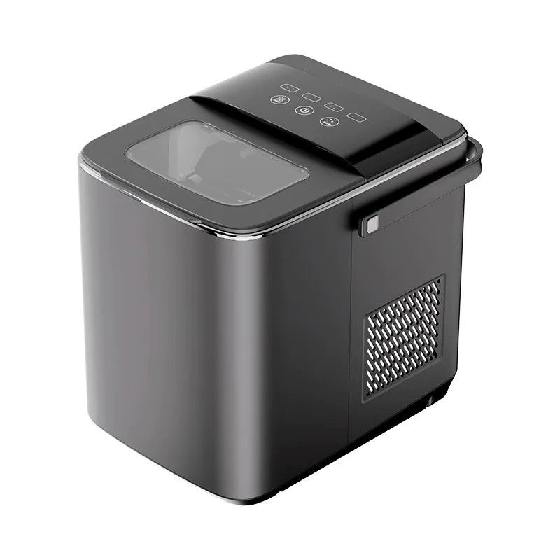 Black Mini Ice Maker 110-220V, Fully Automatic Cube Ice Machine for Home, Plug-In Operation