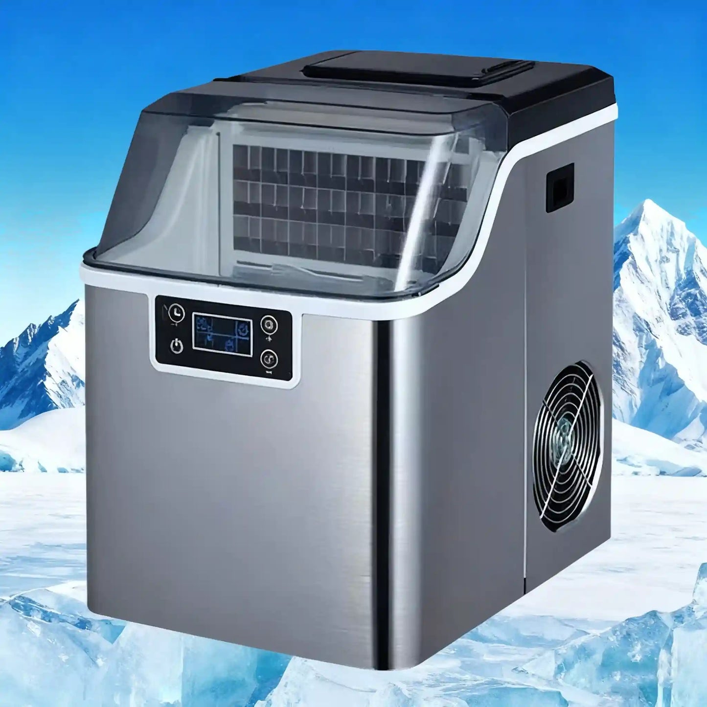 Mini Ice Maker HZB-20F, Fast Ice Production for Home, Café & Dorm