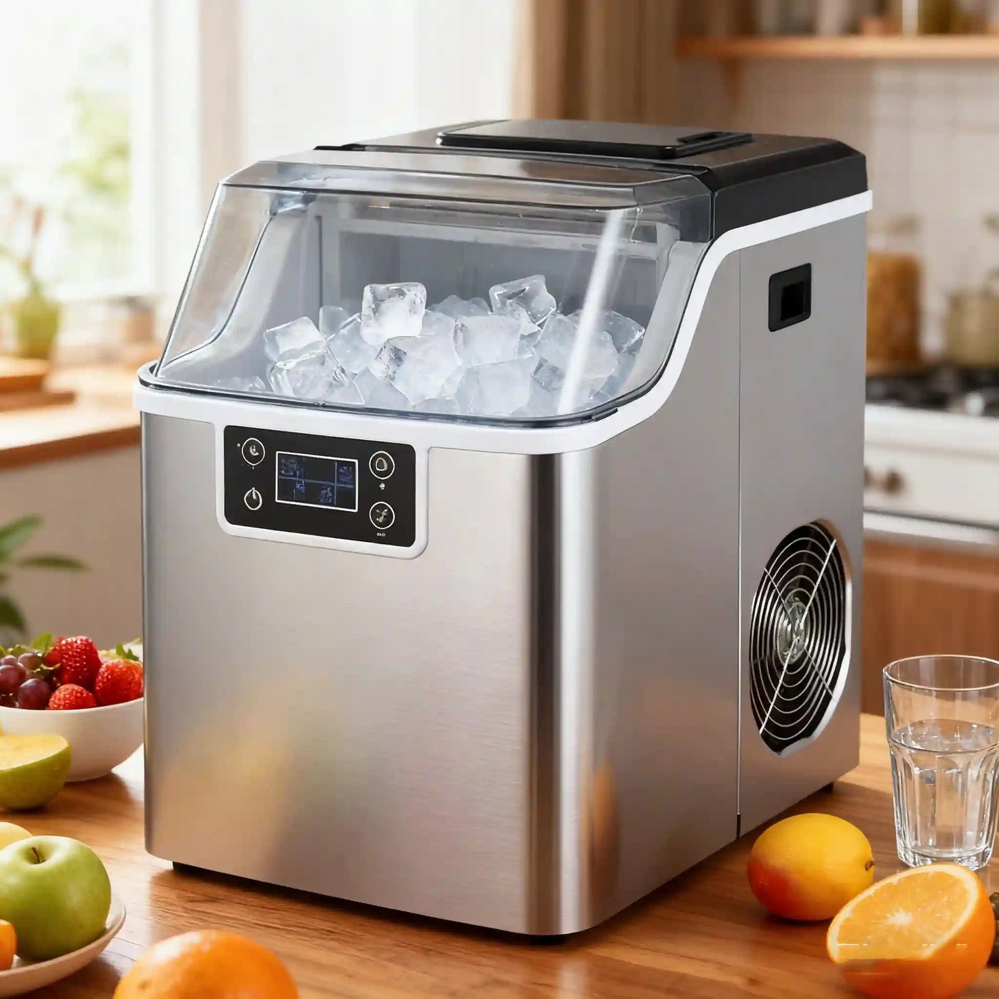 Mini Ice Maker HZB-20F, Fast Ice Production for Home, Café & Dorm