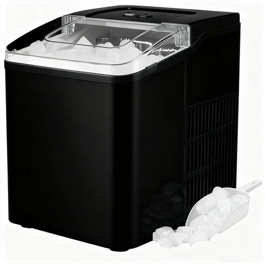 12KG Home Ice Maker – Compact, Fully Automatic, Low-Noise Mini Ice Machine with Self-Cleaning for Household & Dorm Use