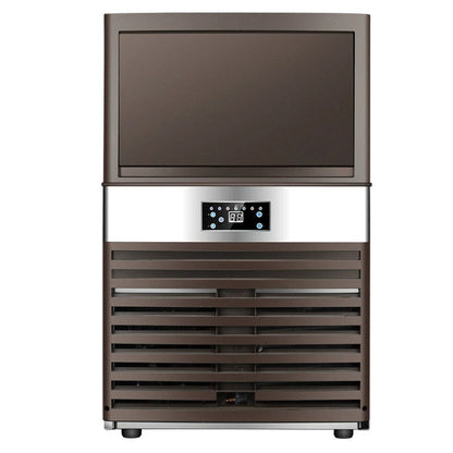 Black Large Commercial Ice Maker 110V US Plug, Fully Automatic Cube Ice Machine for Bar & Home
