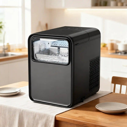 Mini Commercial Ice Maker, 12KG/Day, Fully Automatic for Home & Dorm