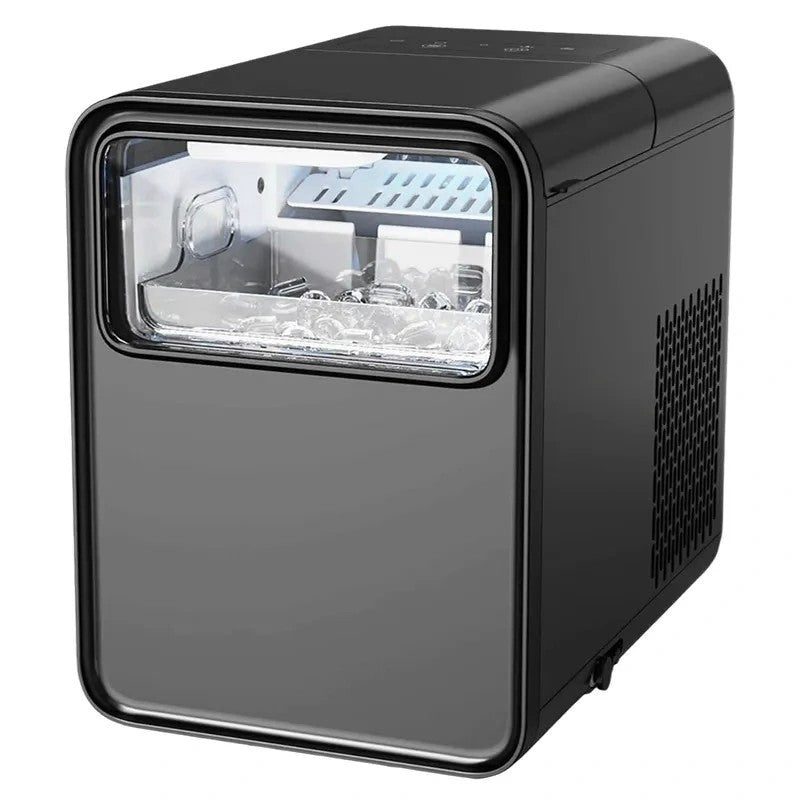 Mini Commercial Ice Maker, 12KG/Day, Fully Automatic for Home & Dorm