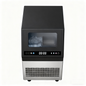 Black Commercial Ice Maker 110V, Fully Automatic Large Capacity Cube Ice Machine for Milk Tea Shops
