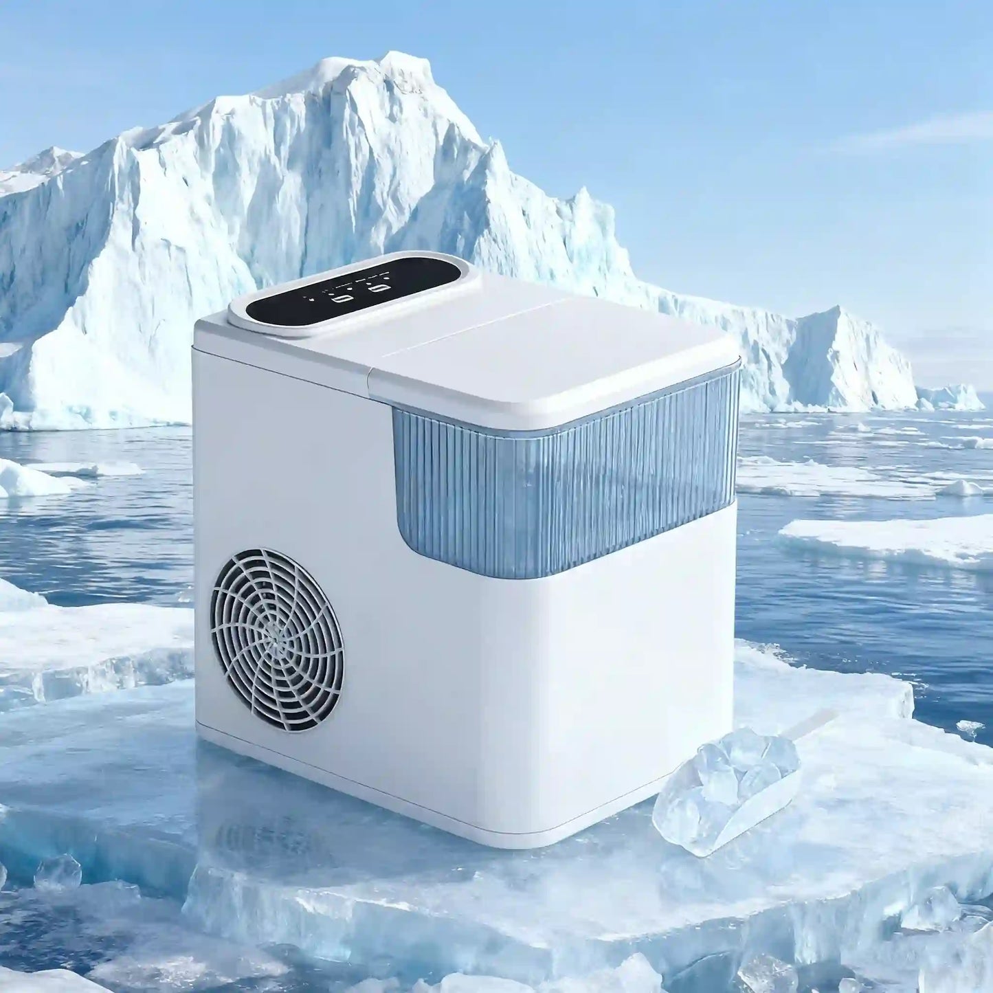 Mini Ice Maker BZ-ZBJ01, Fully Automatic Bullet Ice Machine 1.5L for Home